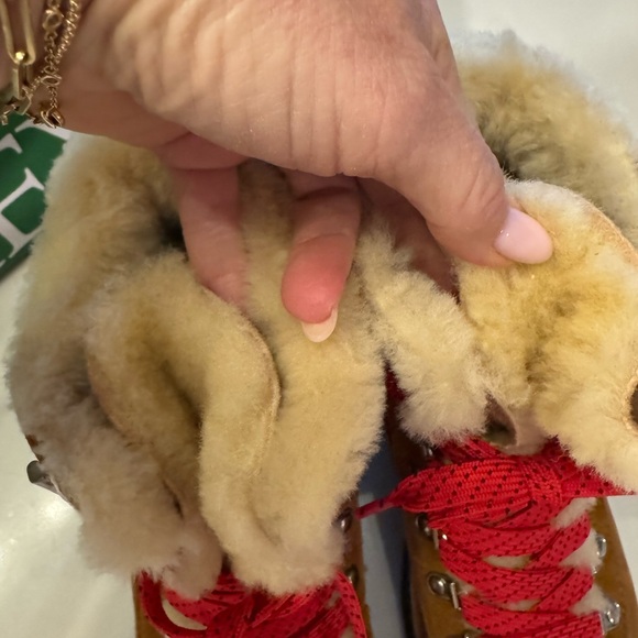 J. Crew Brown Suede Boots with Red Laces New in Box - Picture 9 of 12